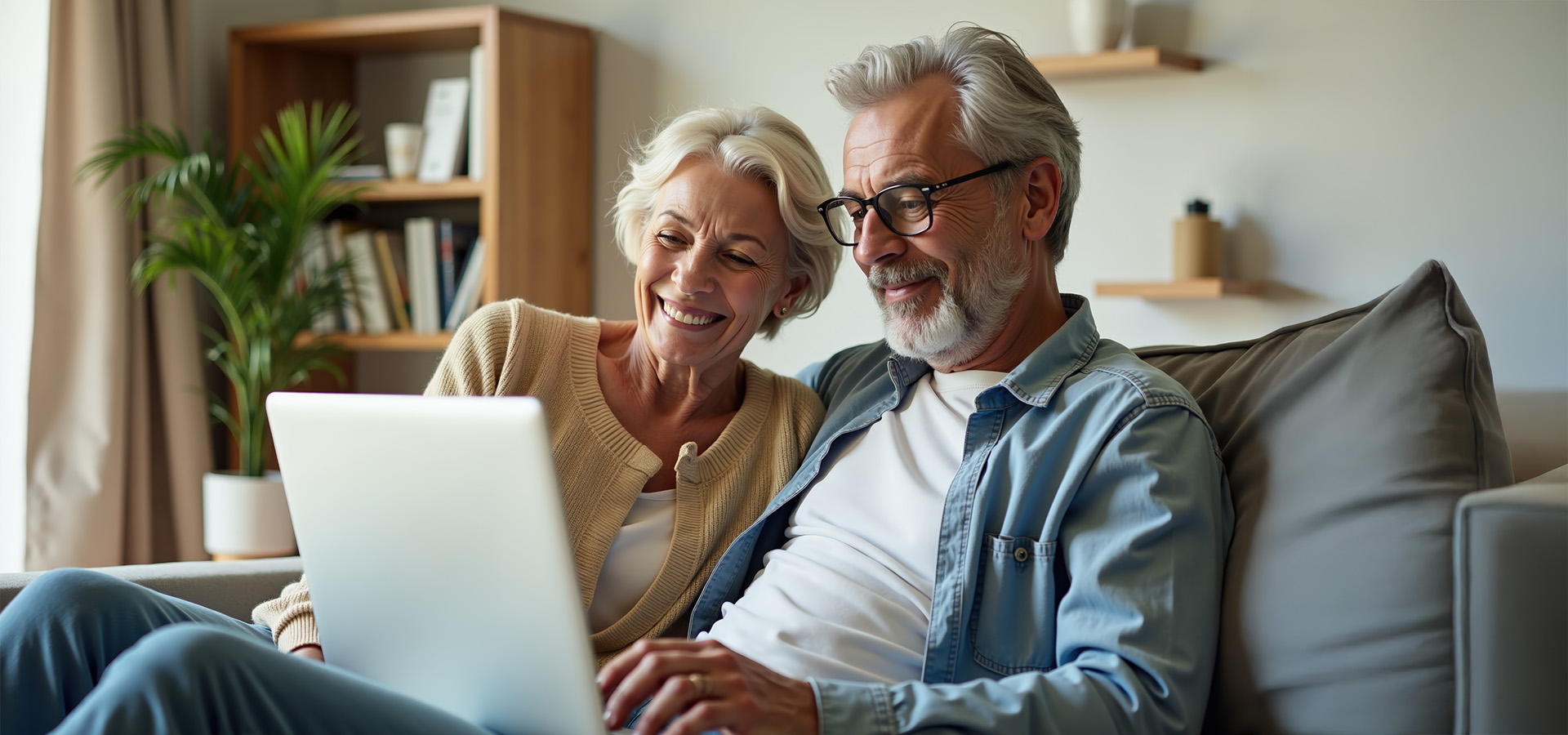 Ein Pärchen, was mit den Händen zusammen ein Herz form. An dem einen Finger hängt ein Schlüssel mit einem Schlüsselanhänger als Haus.